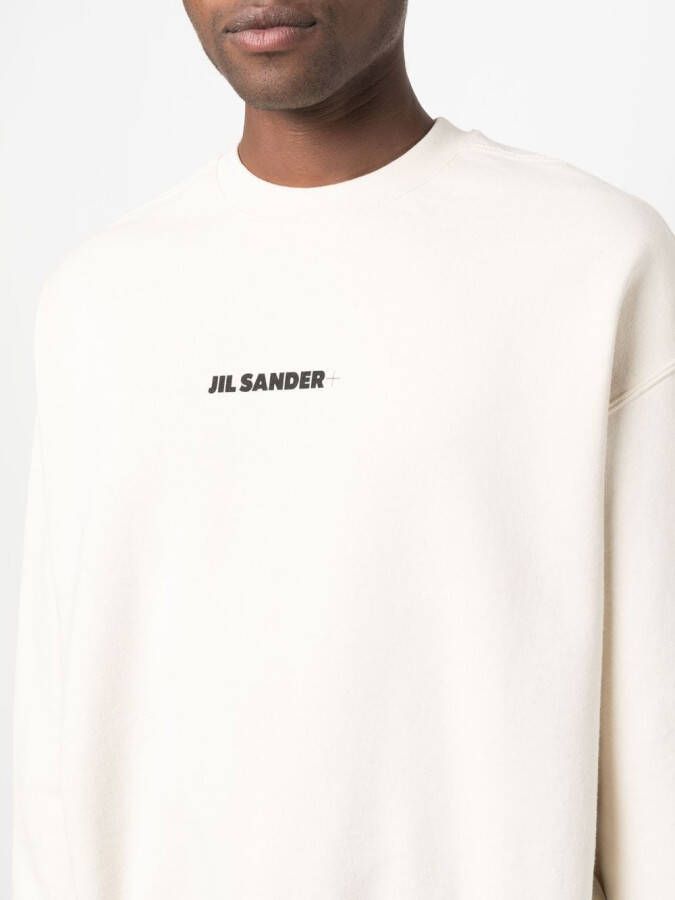 Jil Sander Sweater met logoprint Beige