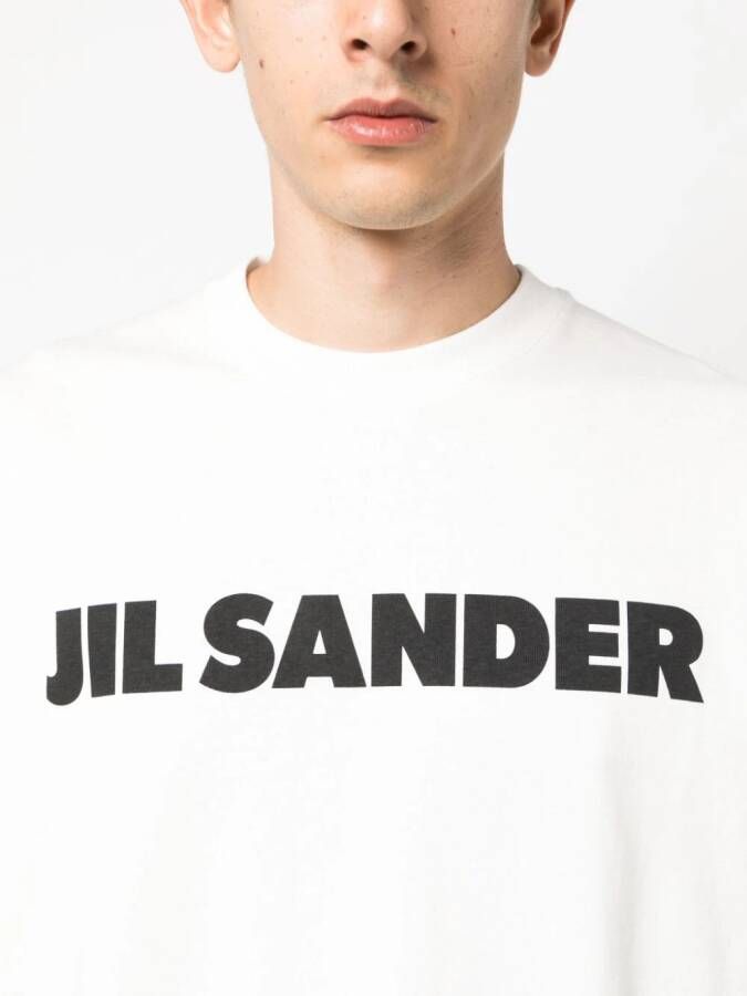 Jil Sander Sweater met logoprint Wit
