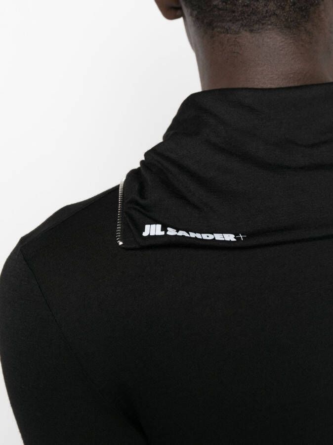 Jil Sander T-shirt met logoprint Zwart