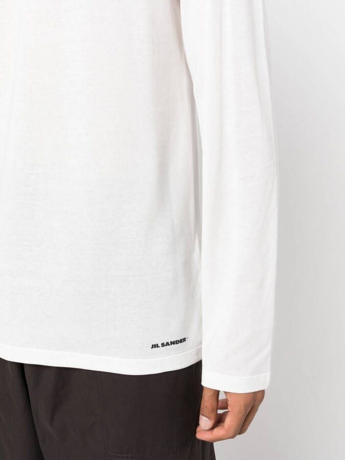 Jil Sander T-shirt met lange mouwen Wit