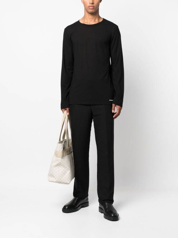 Jil Sander T-shirt met lange mouwen Zwart