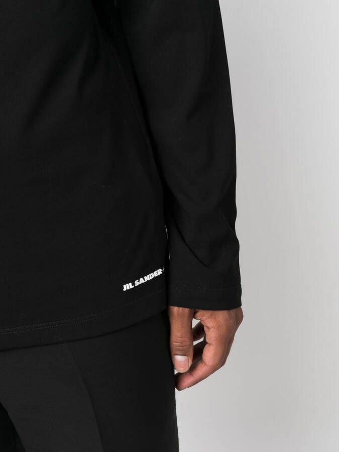Jil Sander T-shirt met lange mouwen Zwart