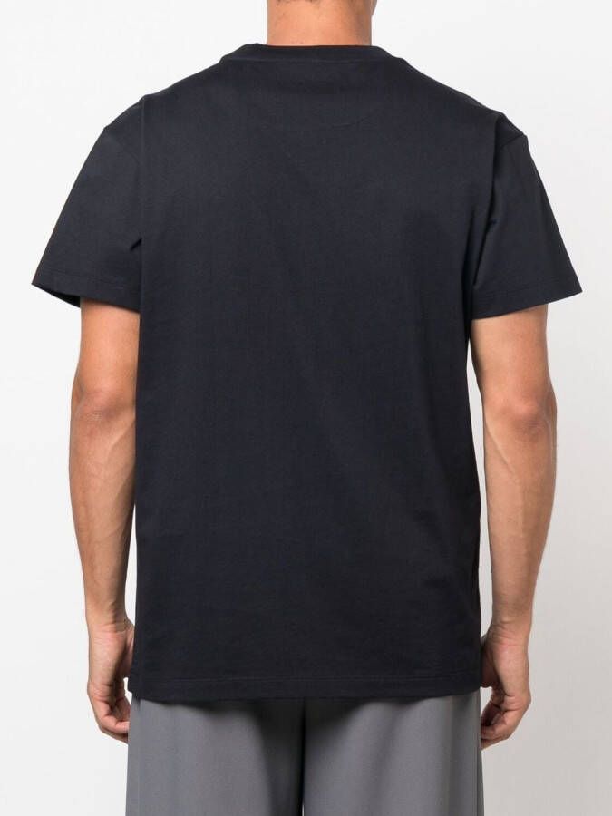 Jil Sander T-shirt met logopatch Blauw
