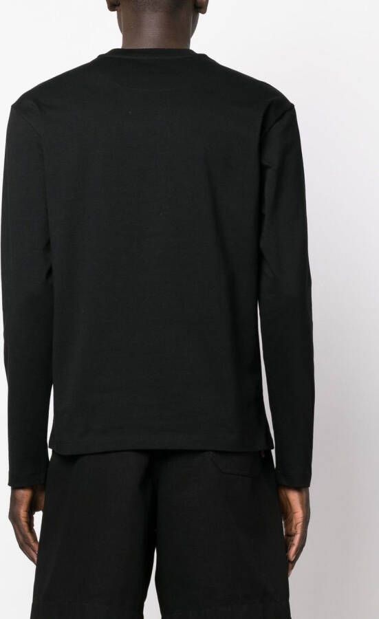 Jil Sander Drie T-shirts met logopatch Zwart