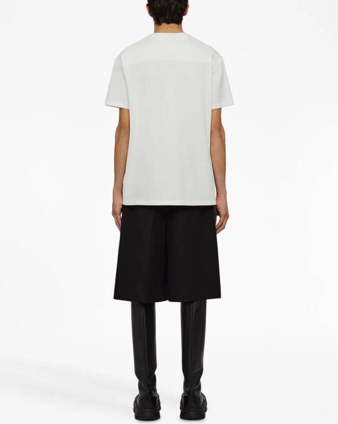 Jil Sander T-shirt met logoplakkaat Wit