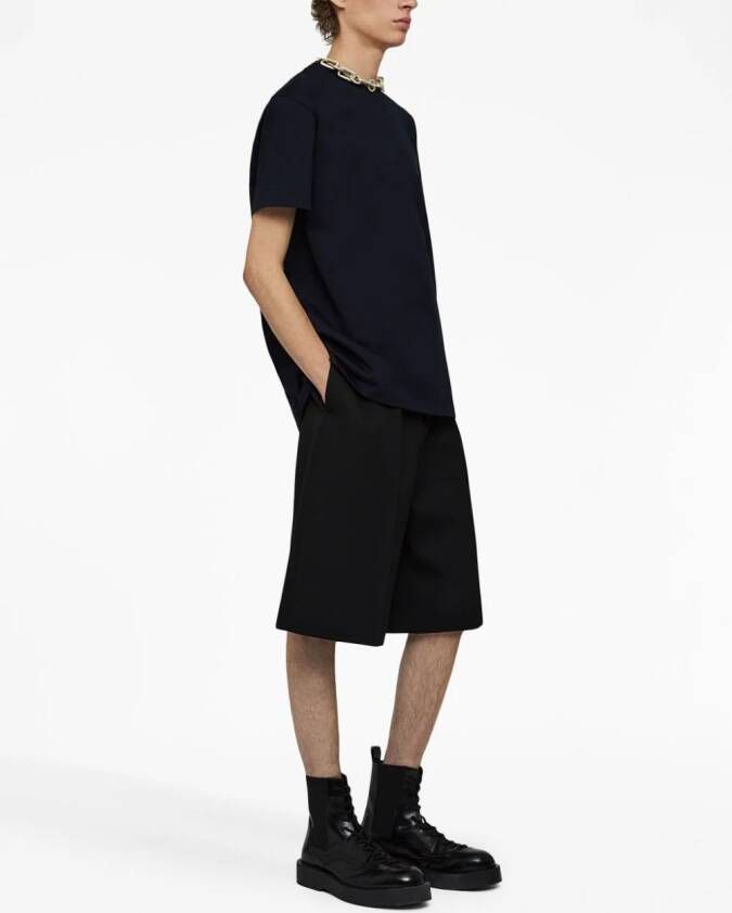Jil Sander T-shirt met logoplakkaat Zwart