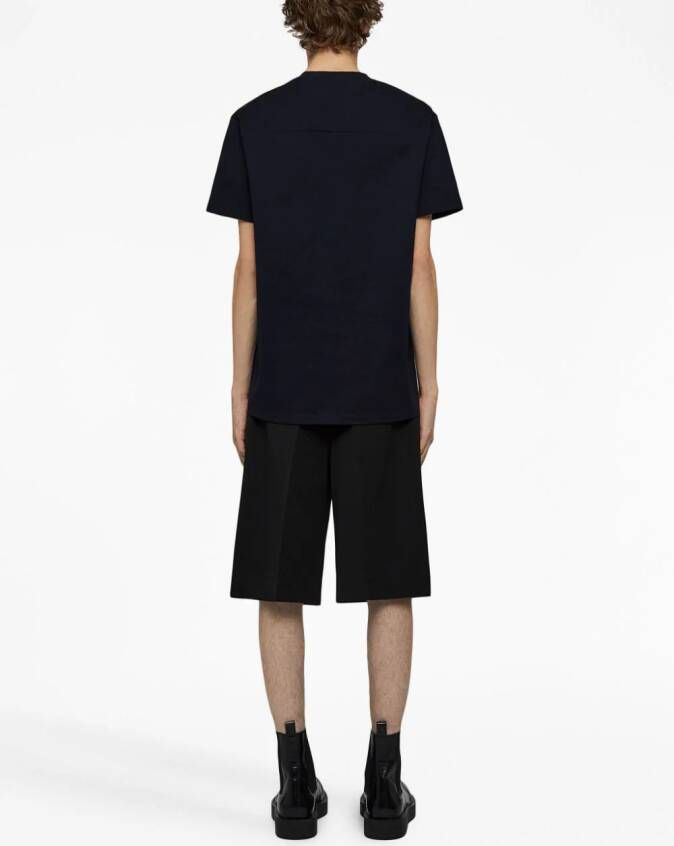 Jil Sander T-shirt met logoplakkaat Zwart