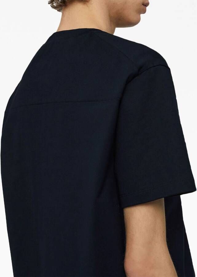 Jil Sander T-shirt met logoplakkaat Zwart