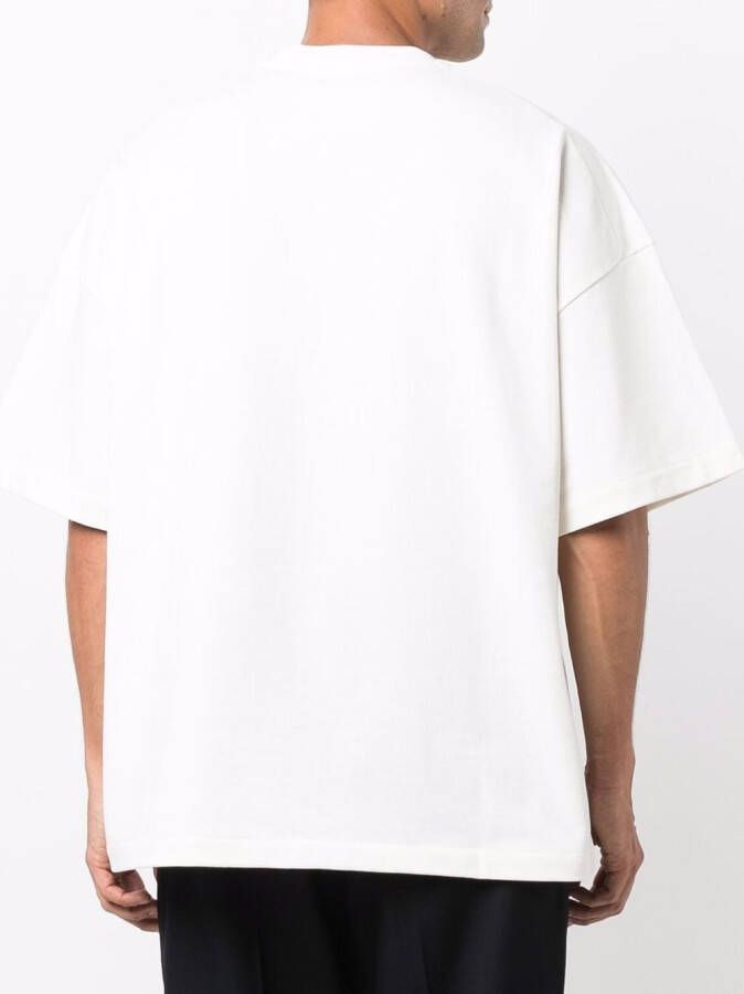 Jil Sander T-shirt met logoprint Wit