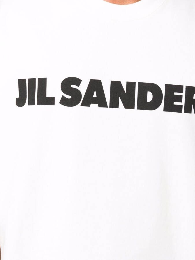 Jil Sander T-shirt met logoprint Wit