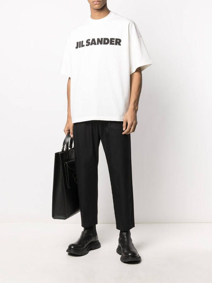 Jil Sander T-shirt met logoprint Wit