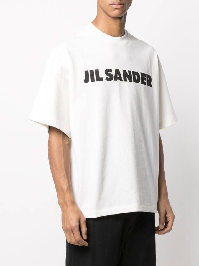 Jil Sander T-shirt met logoprint Wit