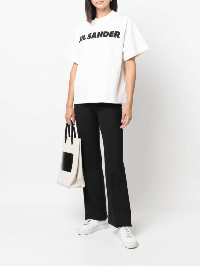 Jil Sander T-shirt met logoprint Wit
