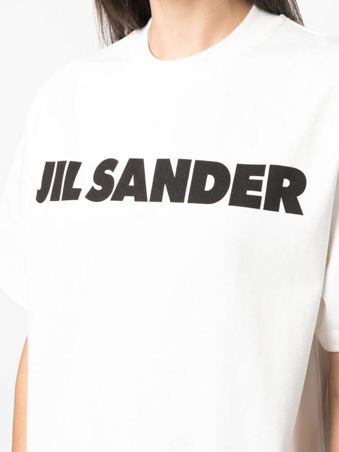 Jil Sander T-shirt met logoprint Wit