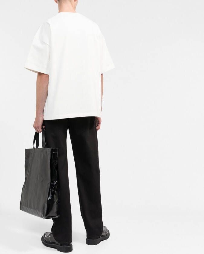 Jil Sander T-shirt met logoprint Wit