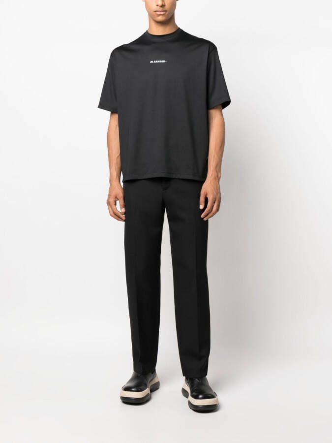 Jil Sander T-shirt met logoprint Zwart