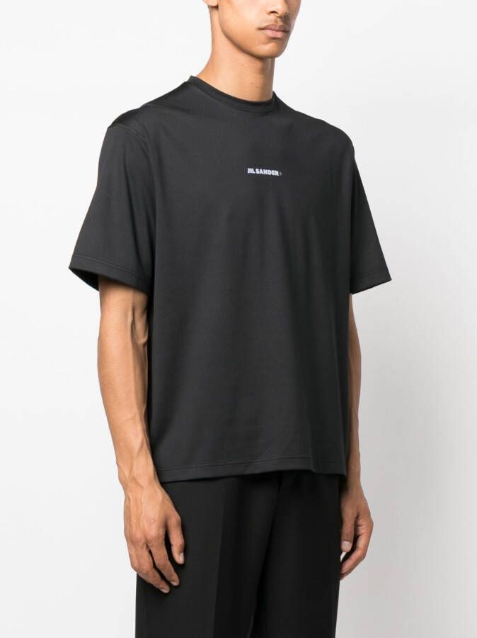 Jil Sander T-shirt met logoprint Zwart