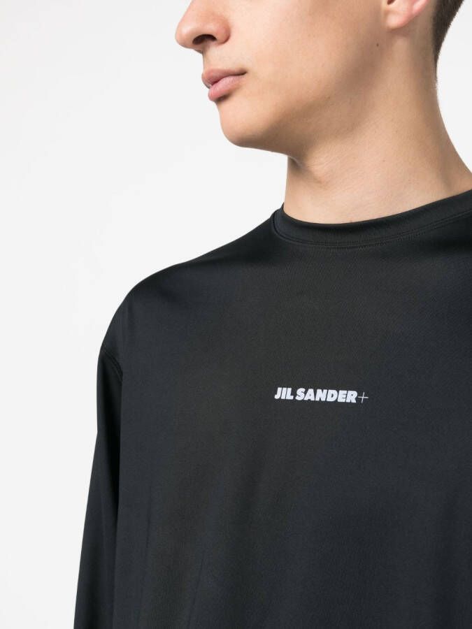 Jil Sander T-shirt met logoprint Zwart