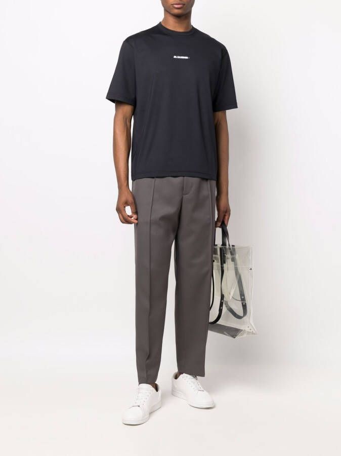Jil Sander T-shirt met logoprint Zwart