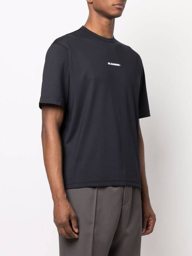 Jil Sander T-shirt met logoprint Zwart