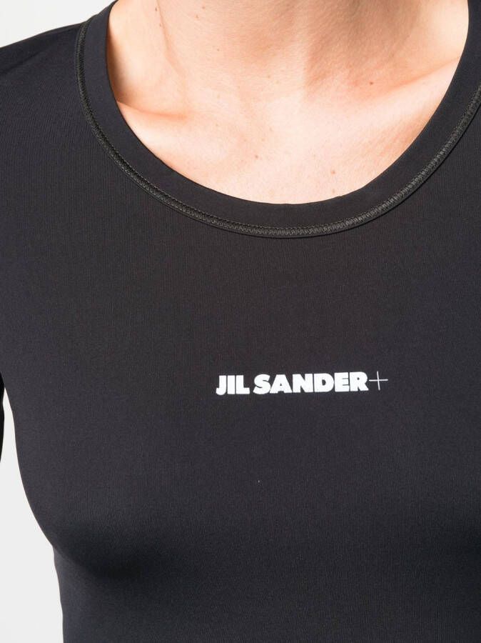 Jil Sander T-shirt met logoprint Zwart