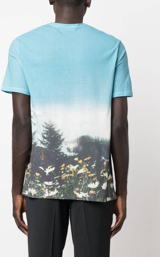 Jil Sander T-shirt met print Blauw