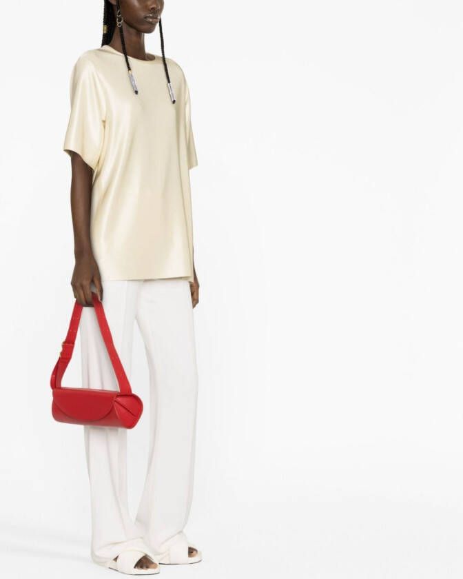 Jil Sander T-shirt met ronde hals Beige