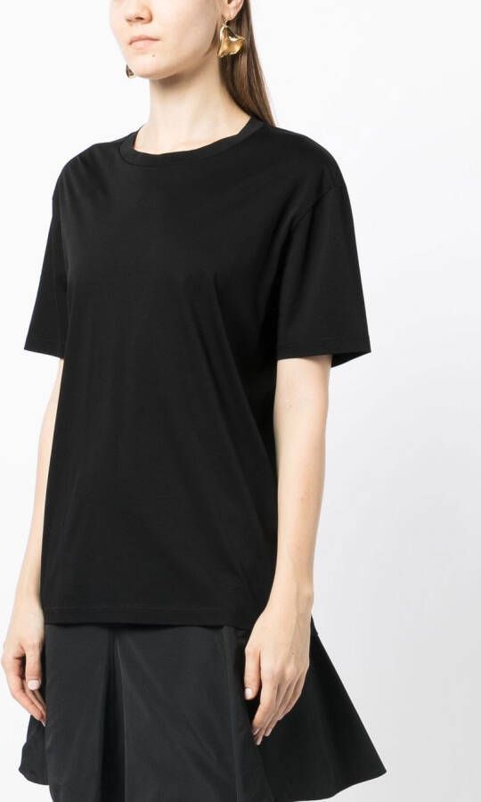 Jil Sander T-shirt met ronde hals Zwart