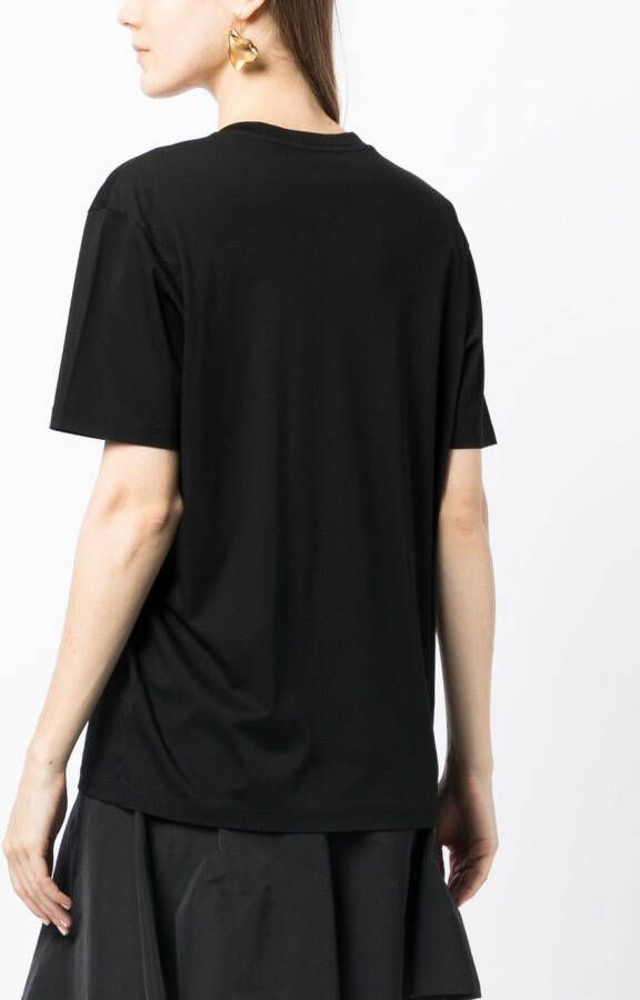 Jil Sander T-shirt met ronde hals Zwart