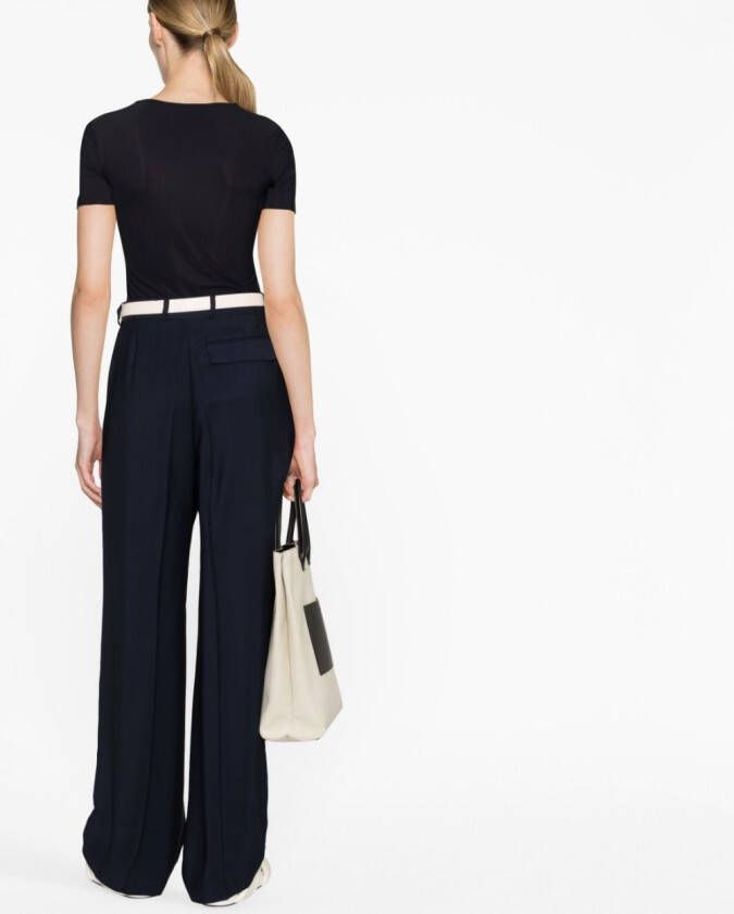 Jil Sander T-shirt met ronde hals Zwart