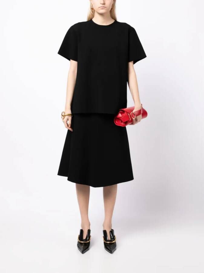 Jil Sander T-shirt met ronde hals Zwart