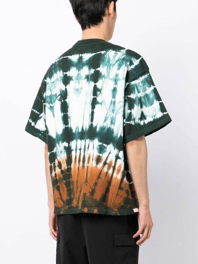 Jil Sander T-shirt met tie-dye print Groen