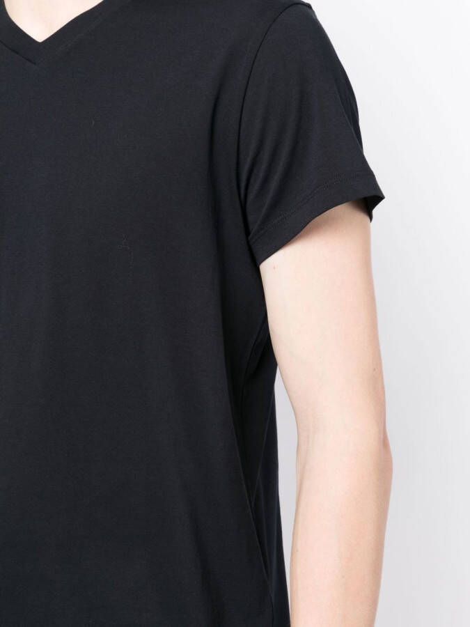 Jil Sander T-shirt met V-hals Zwart