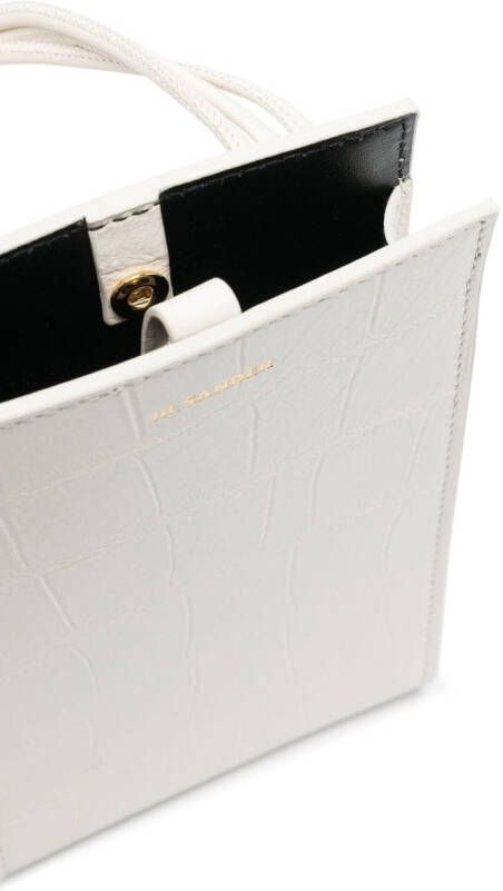 Jil Sander Tangle crossbodytas met logodetail Wit