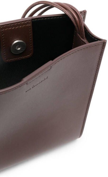 Jil Sander Tangle kleine schoudertas Bruin