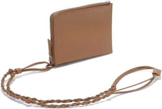 Jil Sander Tangle leren paspoorthoes Bruin