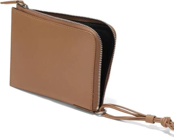 Jil Sander Tangle leren paspoorthoes Bruin