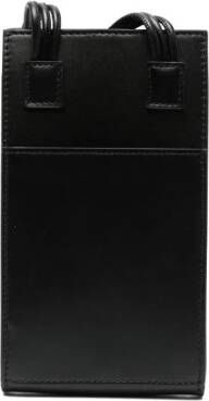 Jil Sander Tangle leren telefoonhoesje Zwart