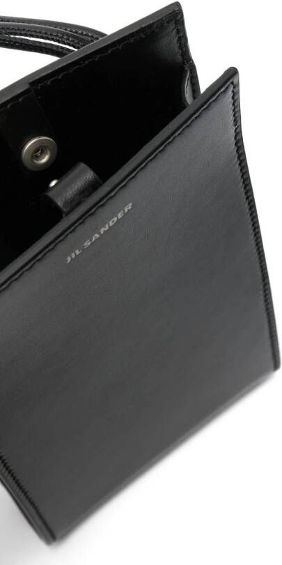 Jil Sander Tangle leren telefoonhoesje Zwart