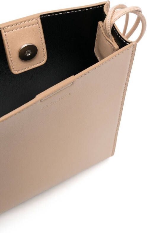 Jil Sander Tangle kleine messengertas Beige