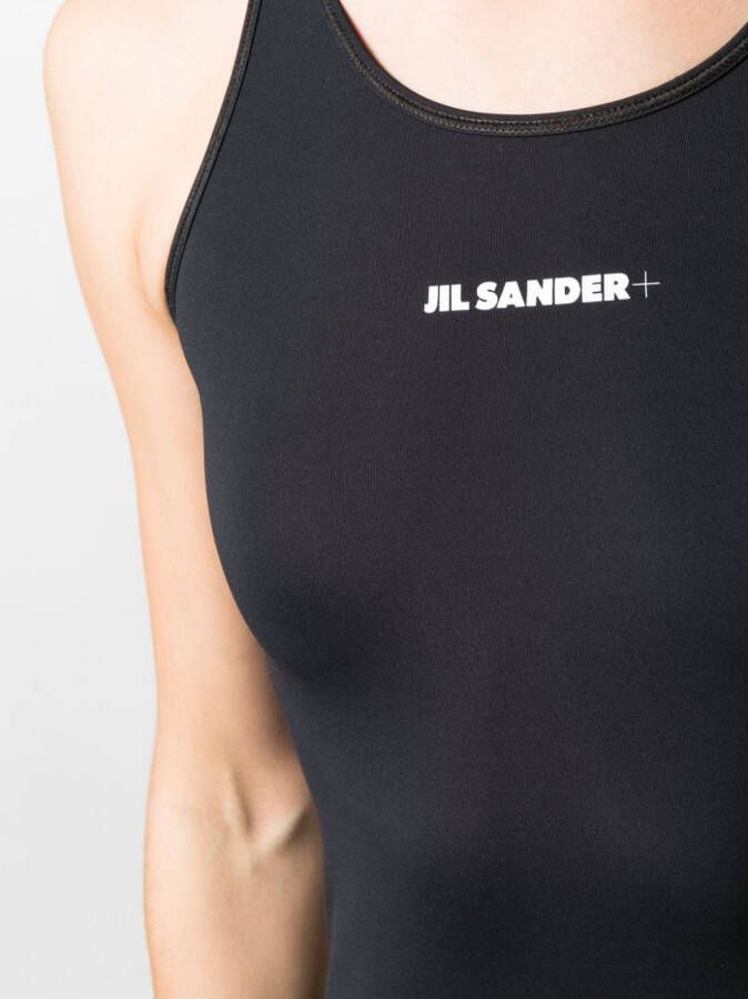 Jil Sander Tanktop met logoprint Zwart