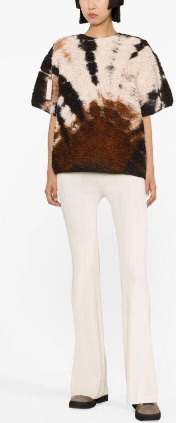 Jil Sander Top met tie-dye print Beige
