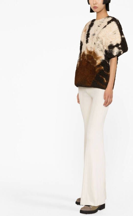 Jil Sander Top met tie-dye print Beige