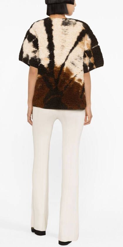 Jil Sander Top met tie-dye print Beige