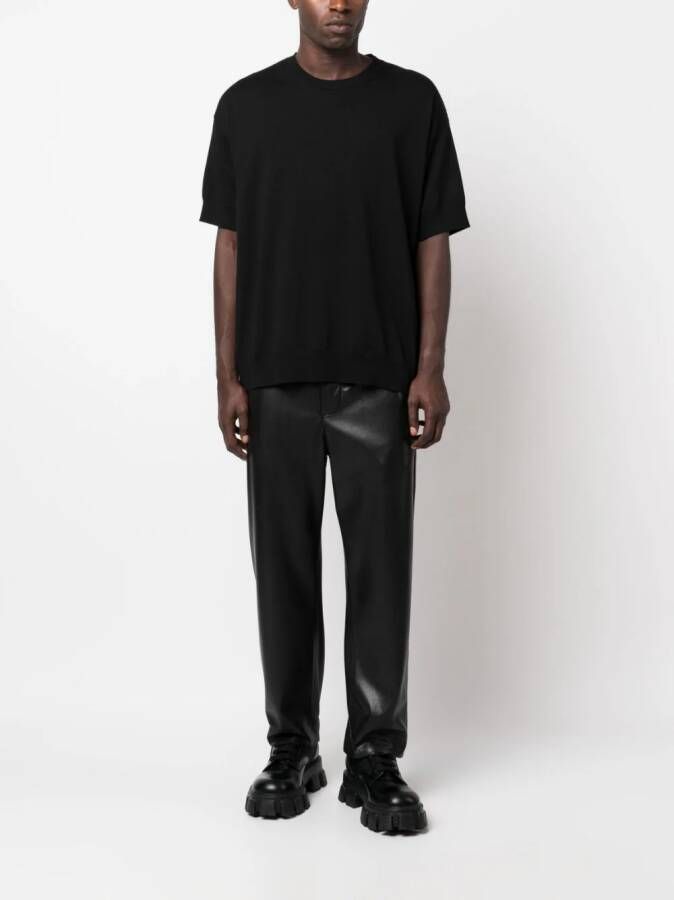 Jil Sander Wollen T-shirt Zwart