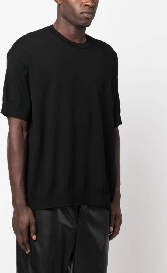 Jil Sander Wollen T-shirt Zwart