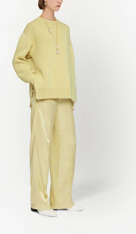 Jil Sander Trui met ronde hals Geel