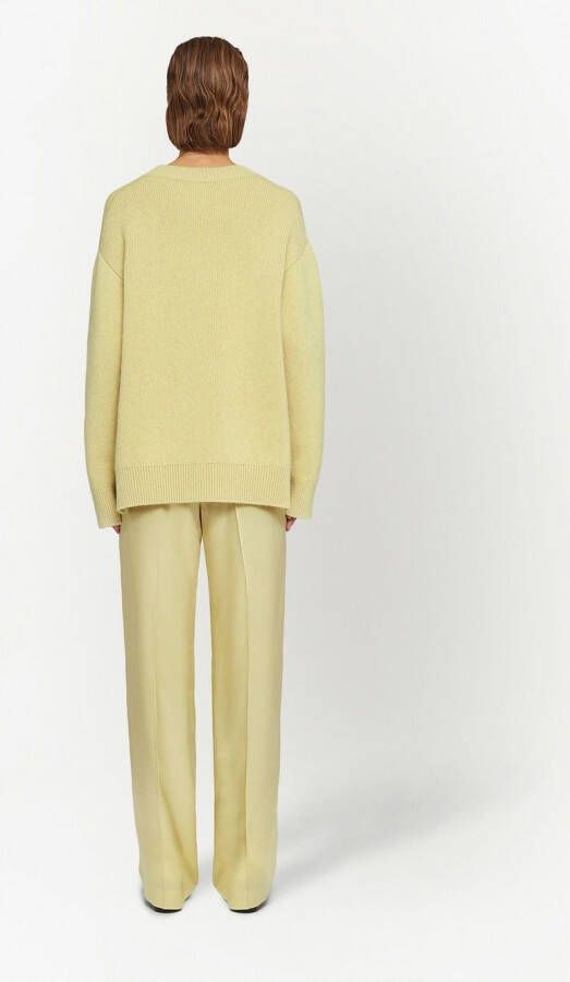 Jil Sander Trui met ronde hals Geel