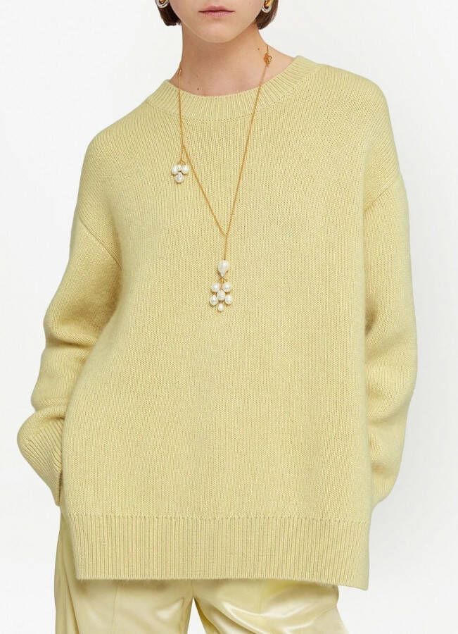 Jil Sander Trui met ronde hals Geel