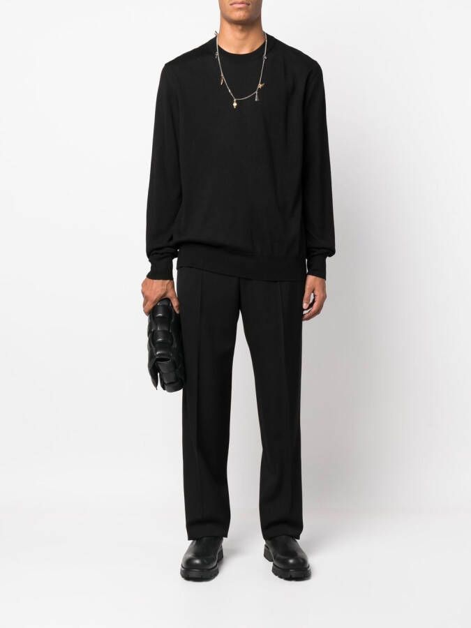 Jil Sander Trui met ronde hals Zwart